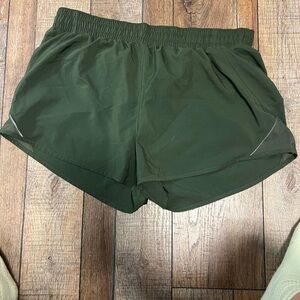 All in Motion Green Athletic Shorts with Elastic Waistband